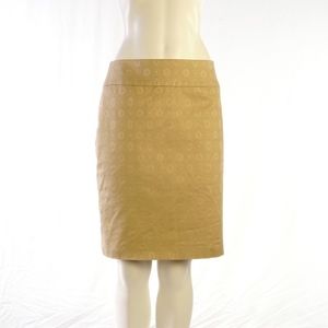 TAHARI Pencil Straight Skirt Summer Lightweight Tonal Geometric Women Sz 6 NWOT
